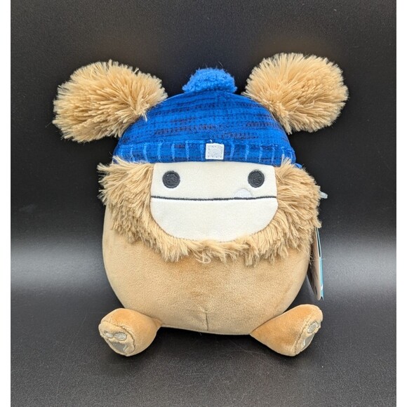 Squishmallows Benny The Yeti Bigfoot Sasquatch With Blue Beanie Hat 8" NWT - Picture 1 of 7